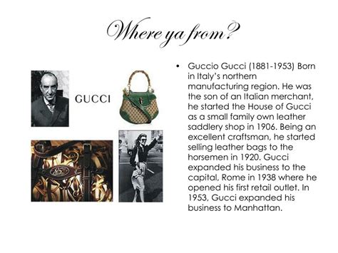 gucci presentation template|what year was gucci founded.